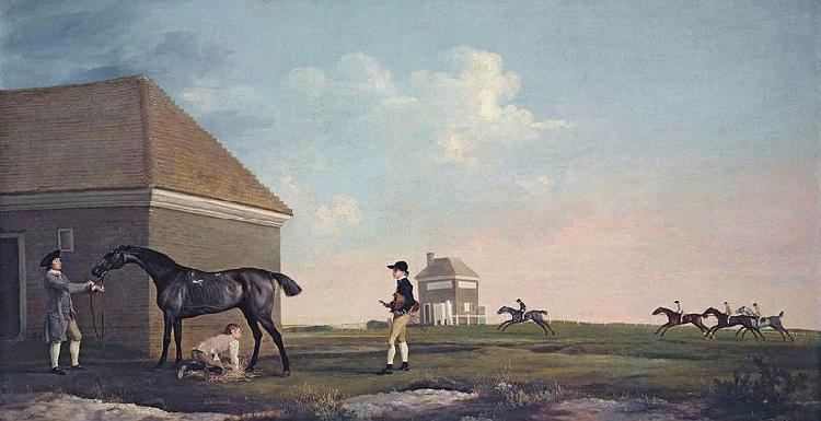 George Stubbs Gimcrack on Newmarket Heath, with a Trainer, a Stable-lad, and a Jockey oil painting picture